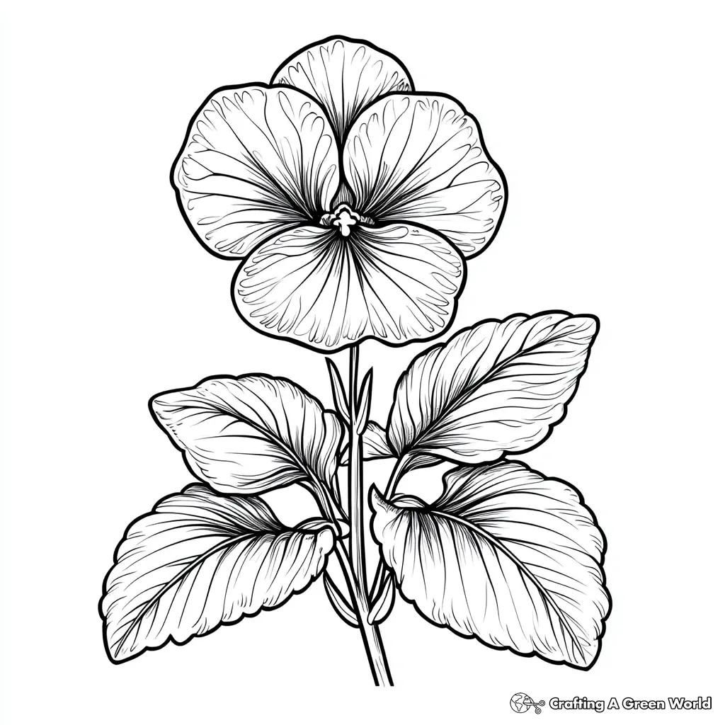 Realistic Flower Coloring Pages 118