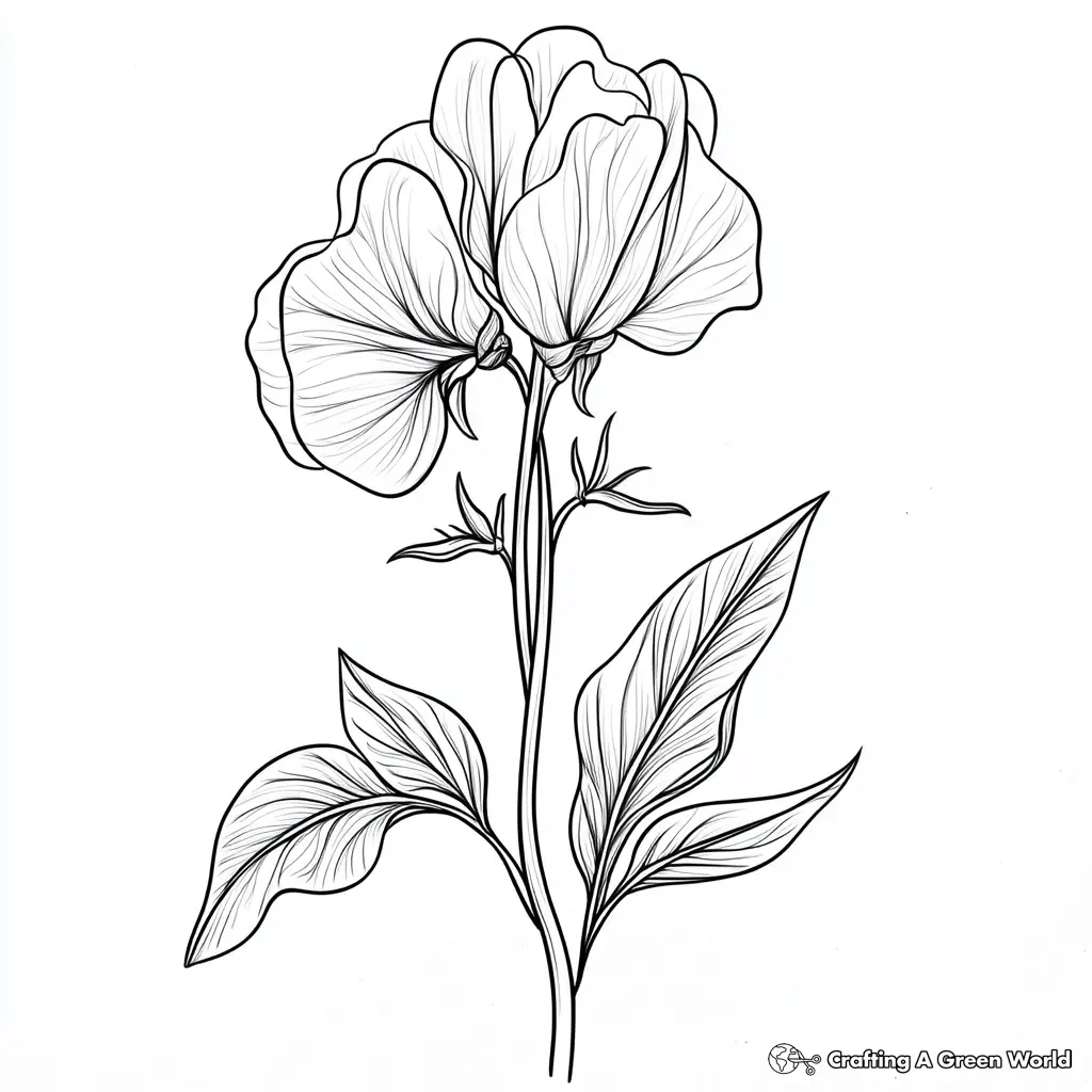 Realistic Flower Coloring Pages 137