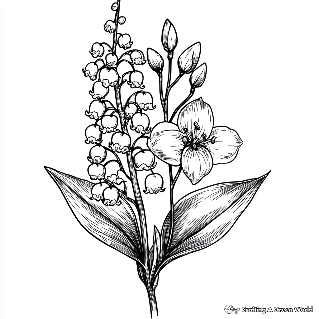 Realistic Flower Coloring Pages 154