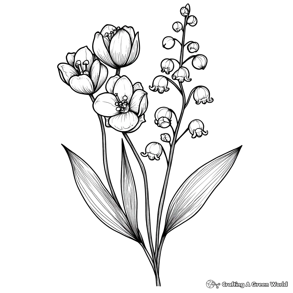 Realistic Flower Coloring Pages 155