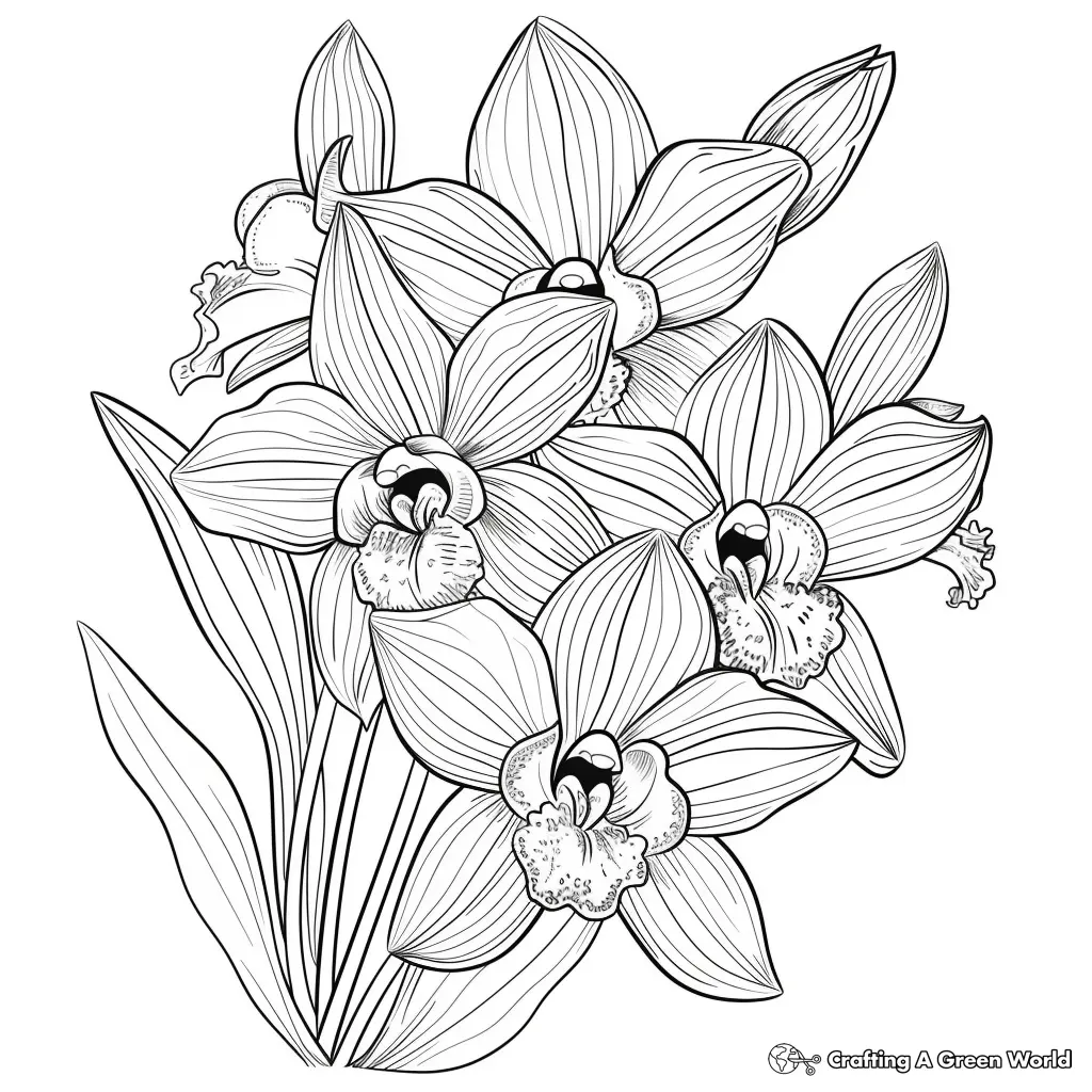 Realistic Flower Coloring Pages 16