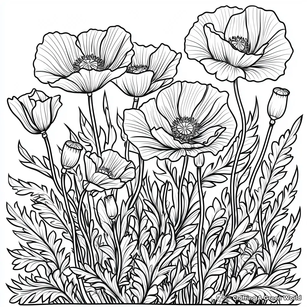 Realistic Flower Coloring Pages 174