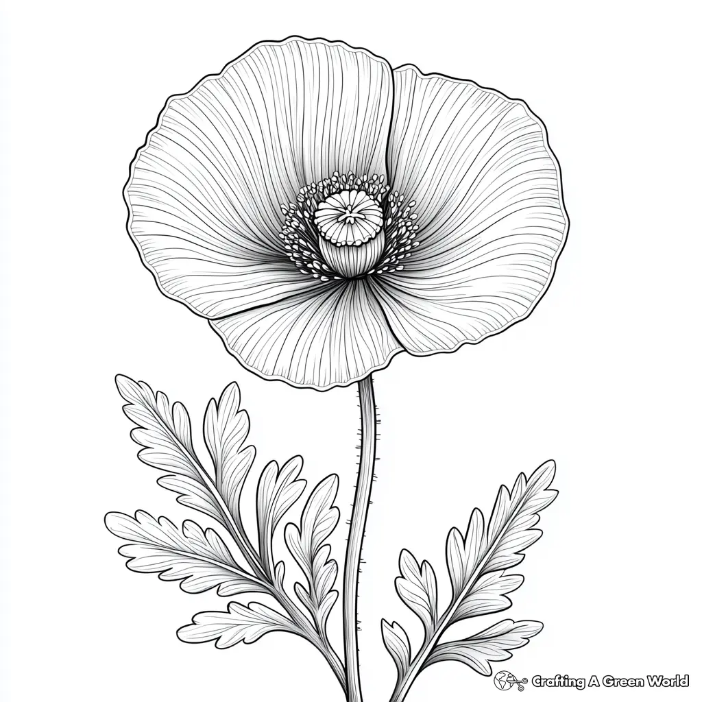 Realistic Flower Coloring Pages 178