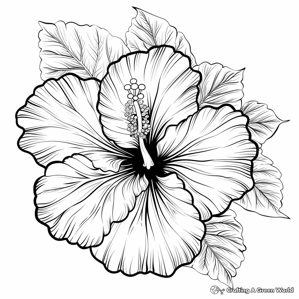 Realistic Flower Coloring Pages 18