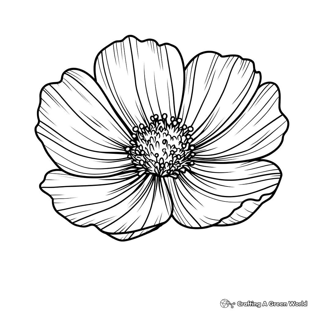 Realistic Flower Coloring Pages 196