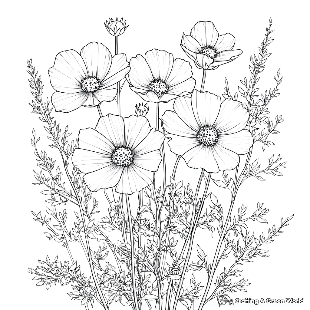 Realistic Flower Coloring Pages 198