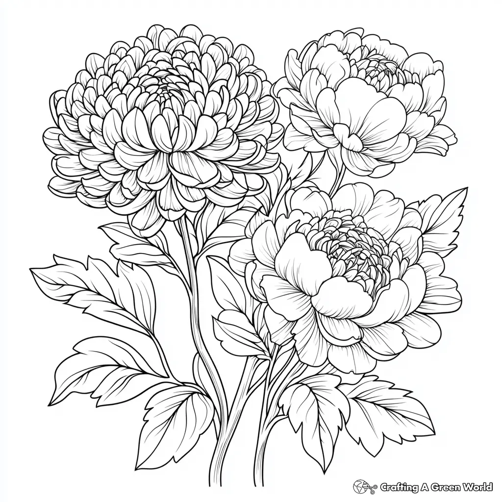 Realistic Flower Coloring Pages 222