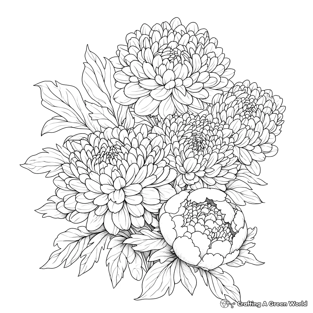 Realistic Flower Coloring Pages 225