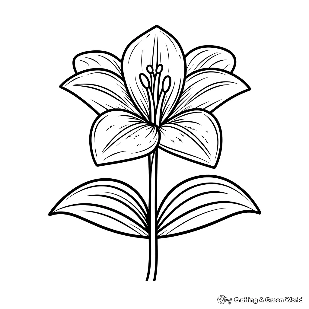 Realistic Flower Coloring Pages 23