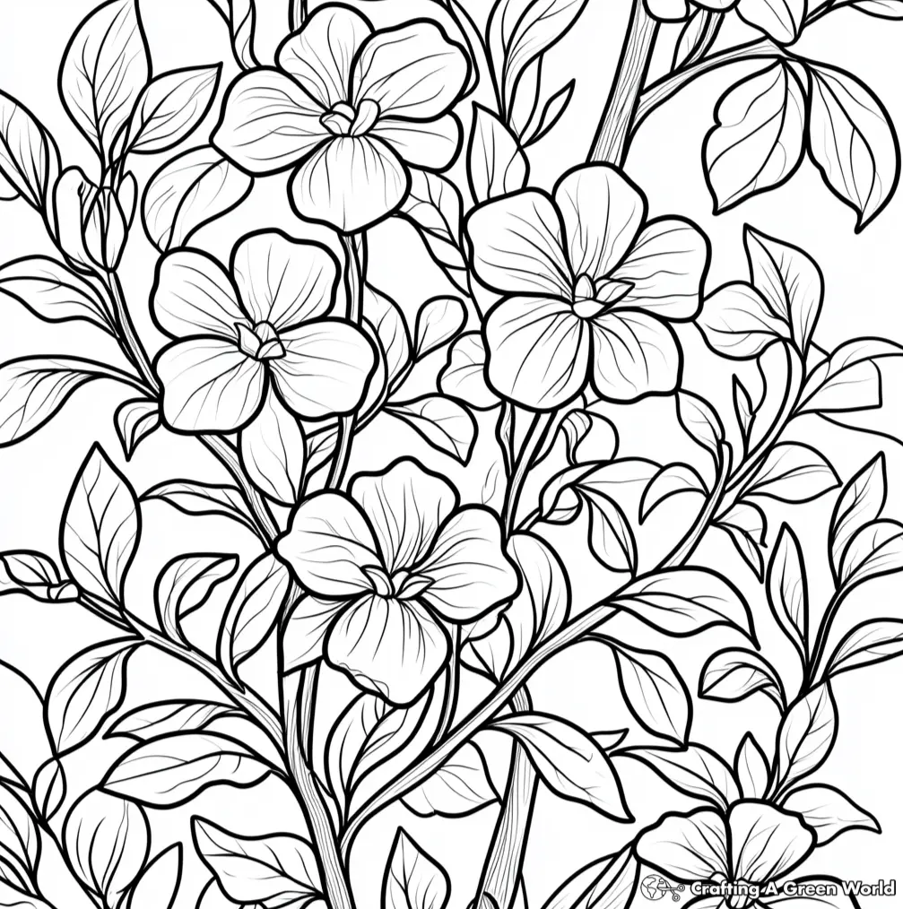 Realistic Flower Coloring Pages 41