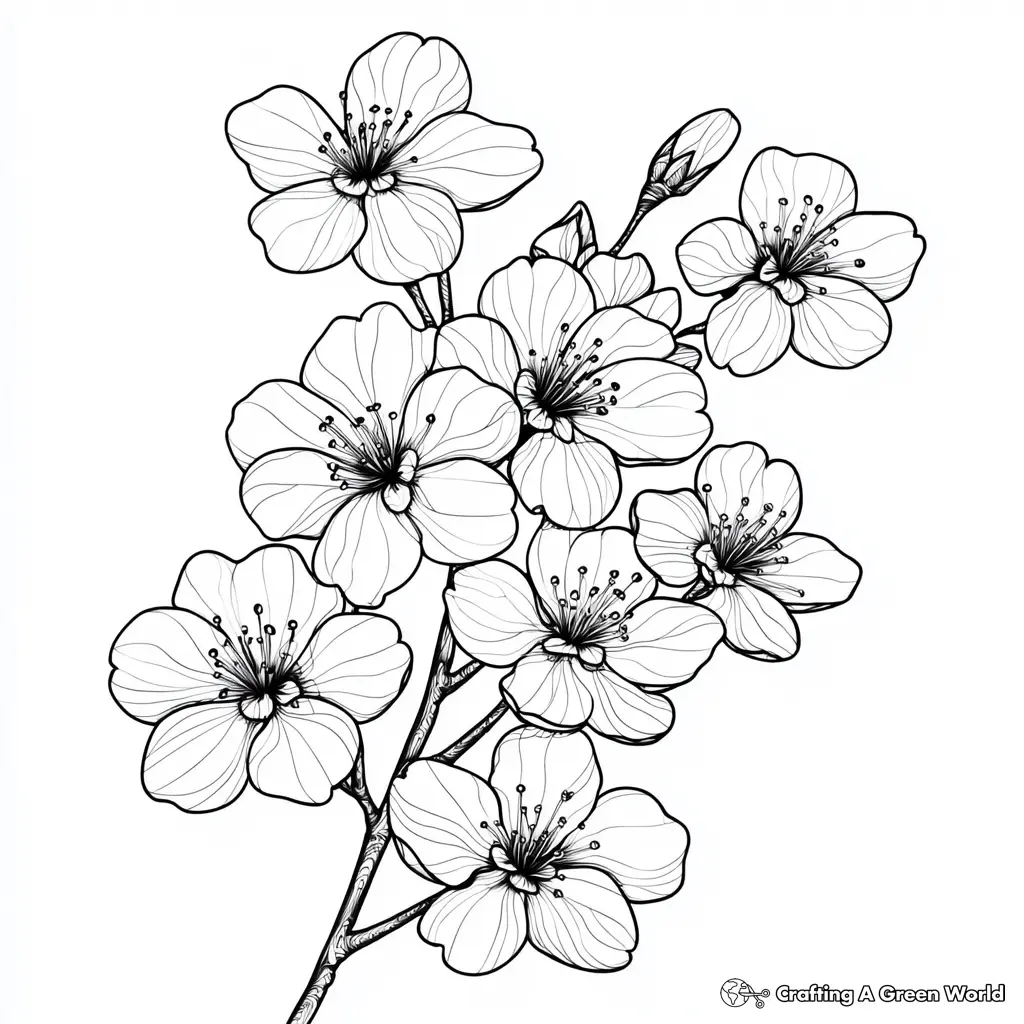 Realistic Flower Coloring Pages 45