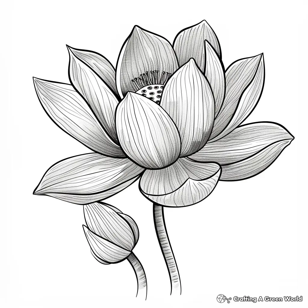 Realistic Flower Coloring Pages 67
