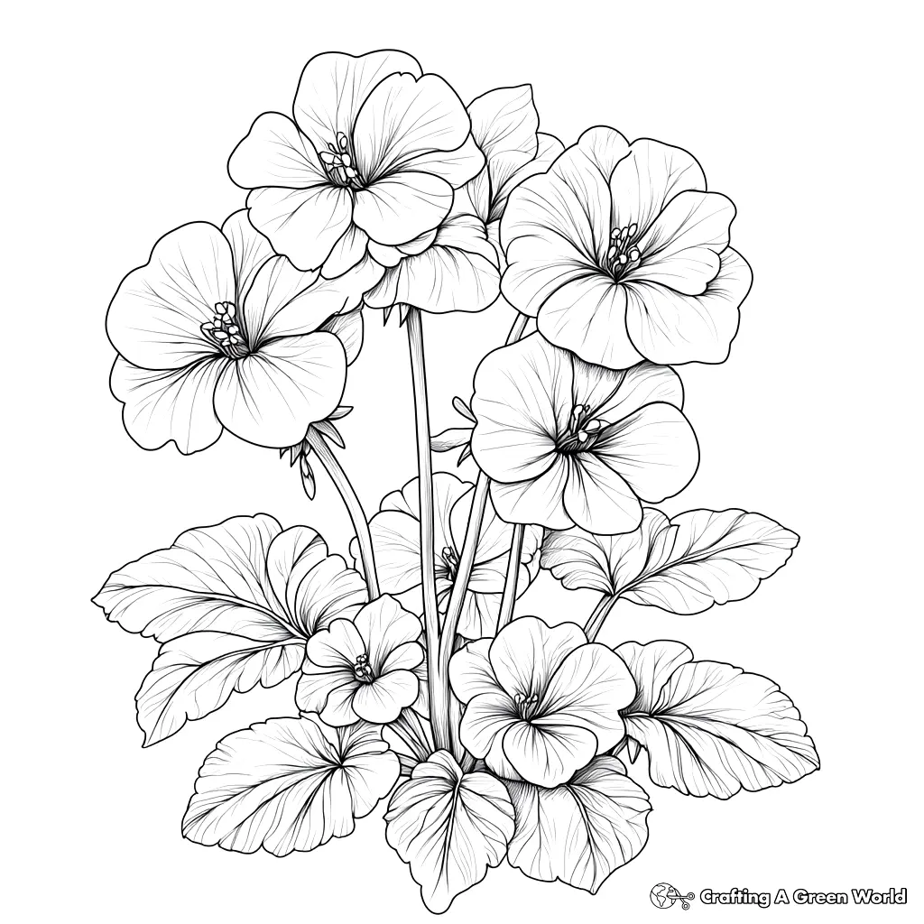 Realistic Flower Coloring Pages 82