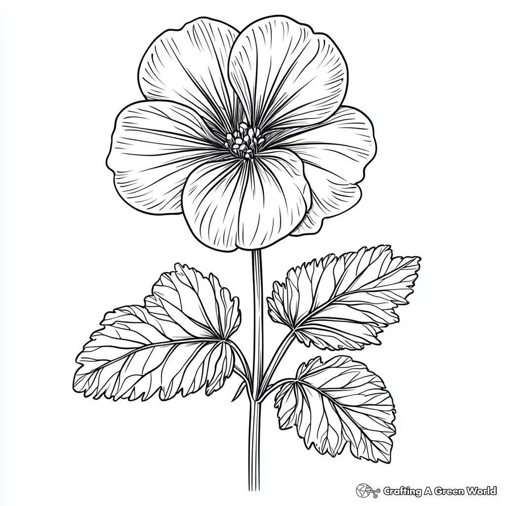 Realistic Flower Coloring Pages 84