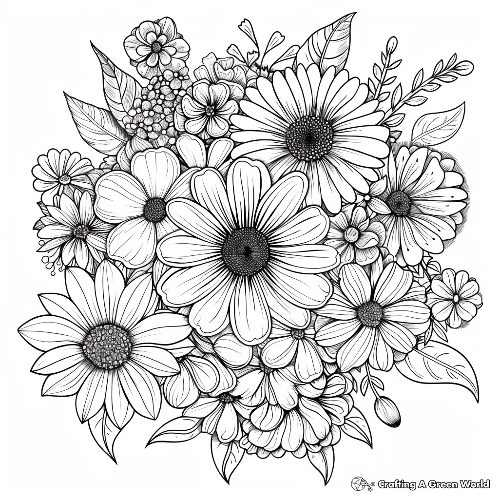 Realistic Flower Coloring Pages 95