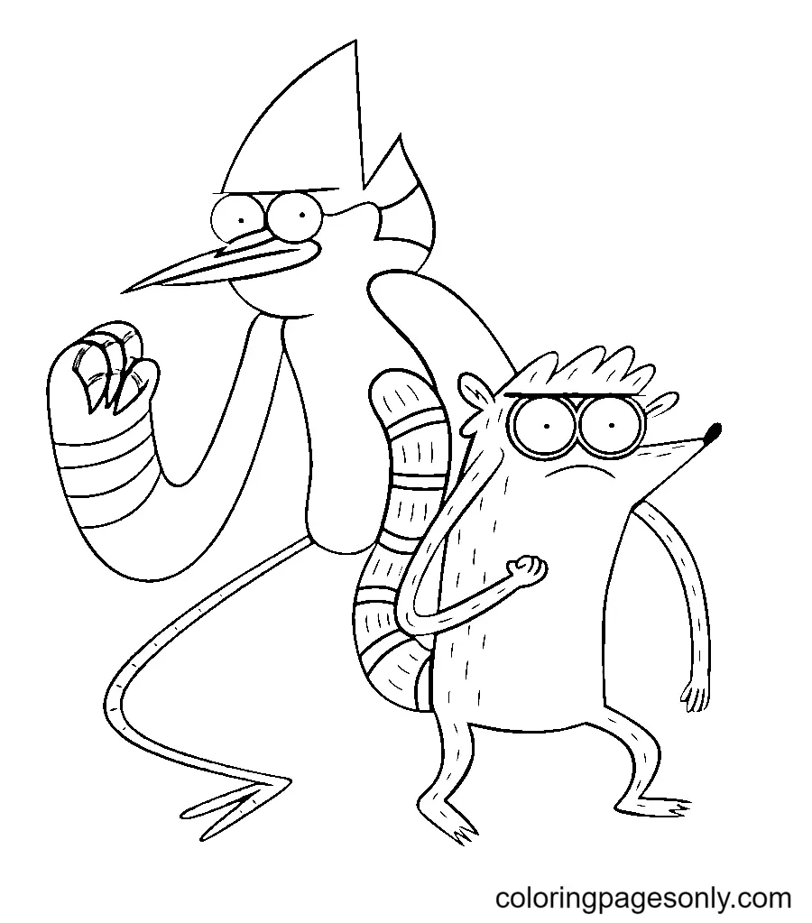 Regular Show Coloring Pages 14