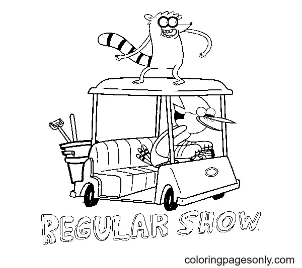 Regular Show Coloring Pages 17