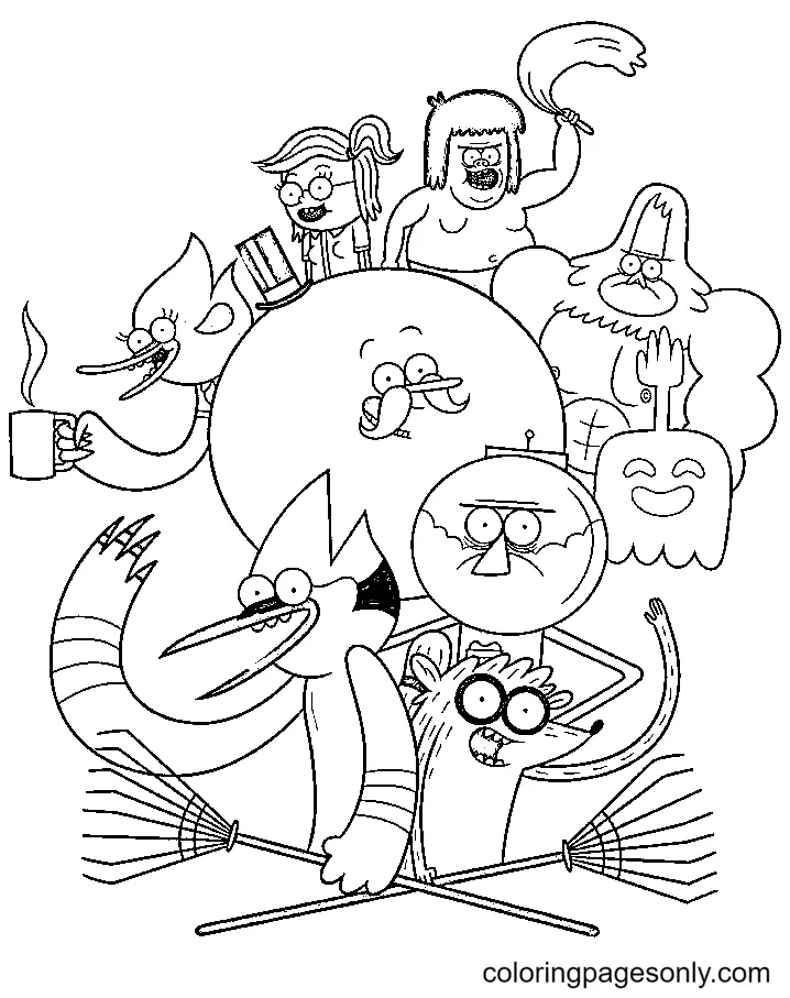 Regular Show Coloring Pages 2