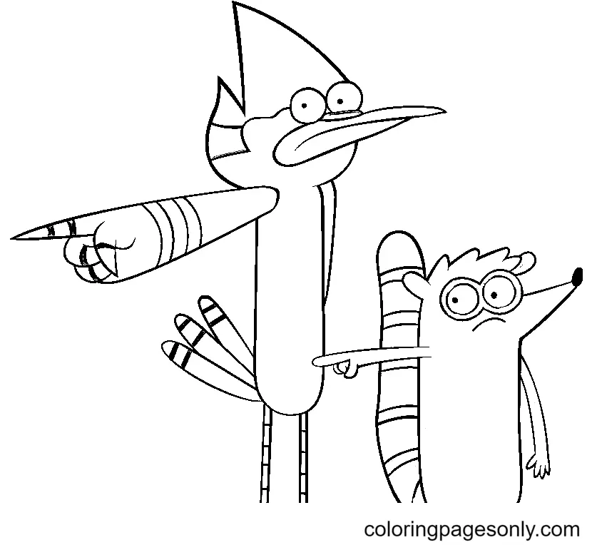 Regular Show Coloring Pages 4