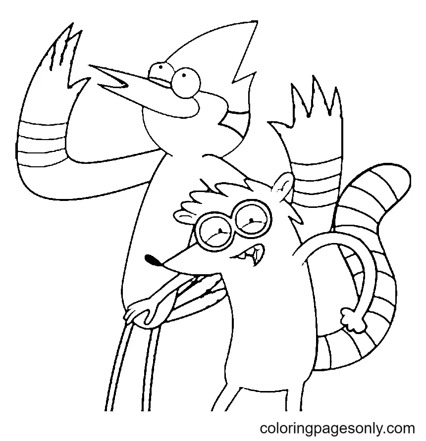 Regular Show Coloring Pages 9
