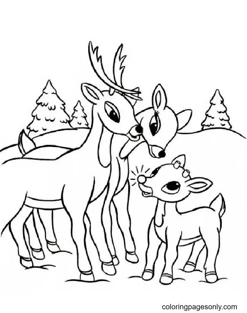 Rentier Ausmalbilder 47