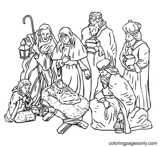 Religiöse Weihnachts-Ausmalbilder 15