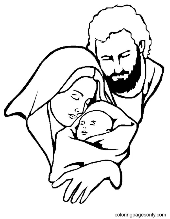 Religiöse Weihnachts-Ausmalbilder 16