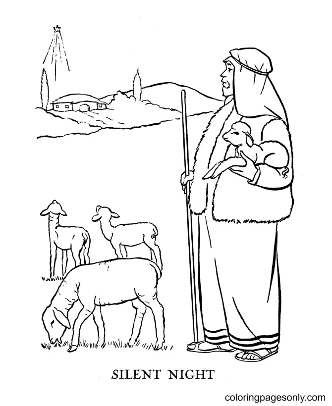 Religiöse Weihnachts-Ausmalbilder 22