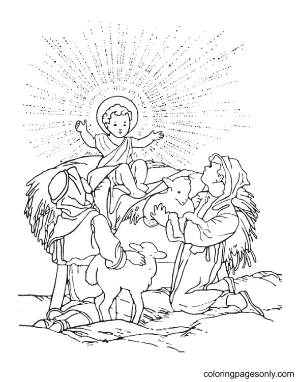 Religiöse Weihnachts-Ausmalbilder 30
