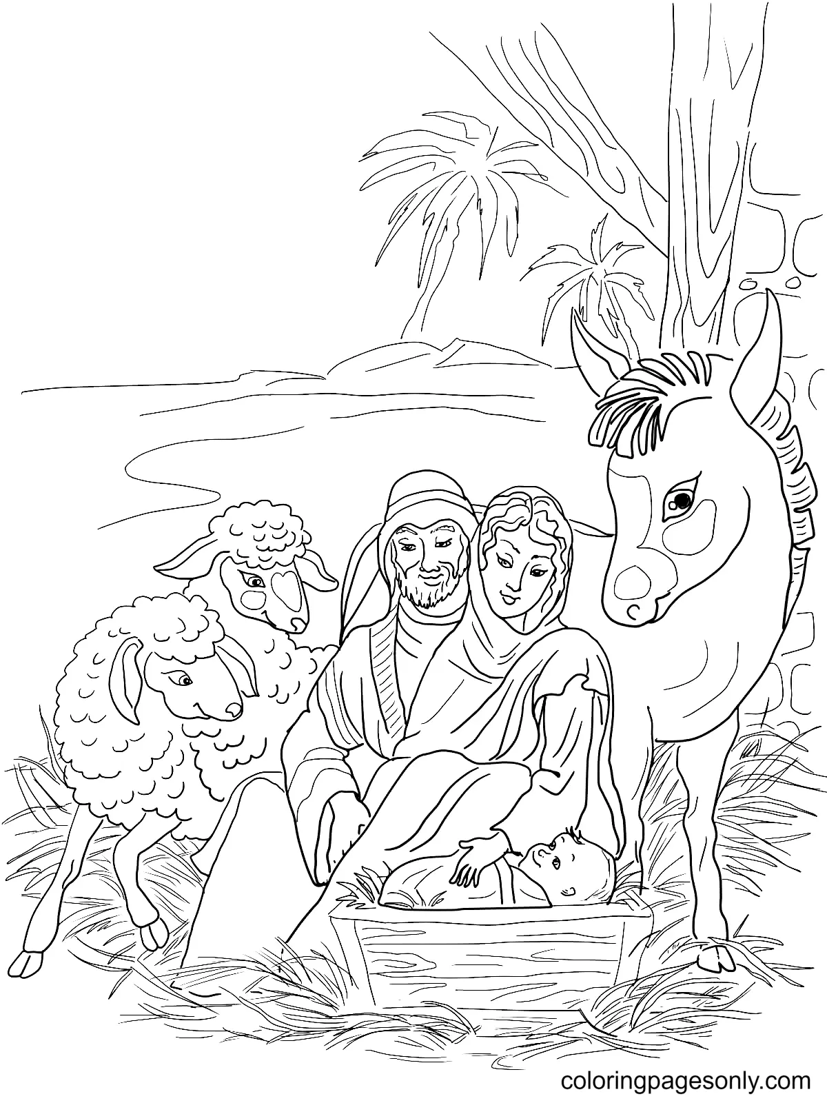 Religiöse Weihnachts-Ausmalbilder 37