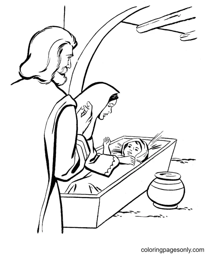 Religiöse Weihnachts-Ausmalbilder 38