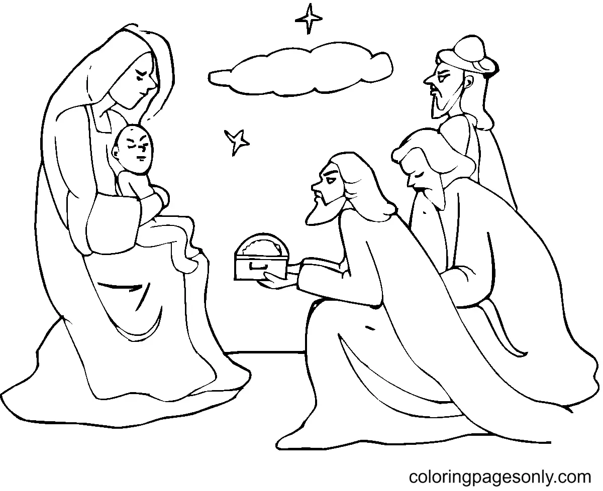 Religiöse Weihnachts-Ausmalbilder 39