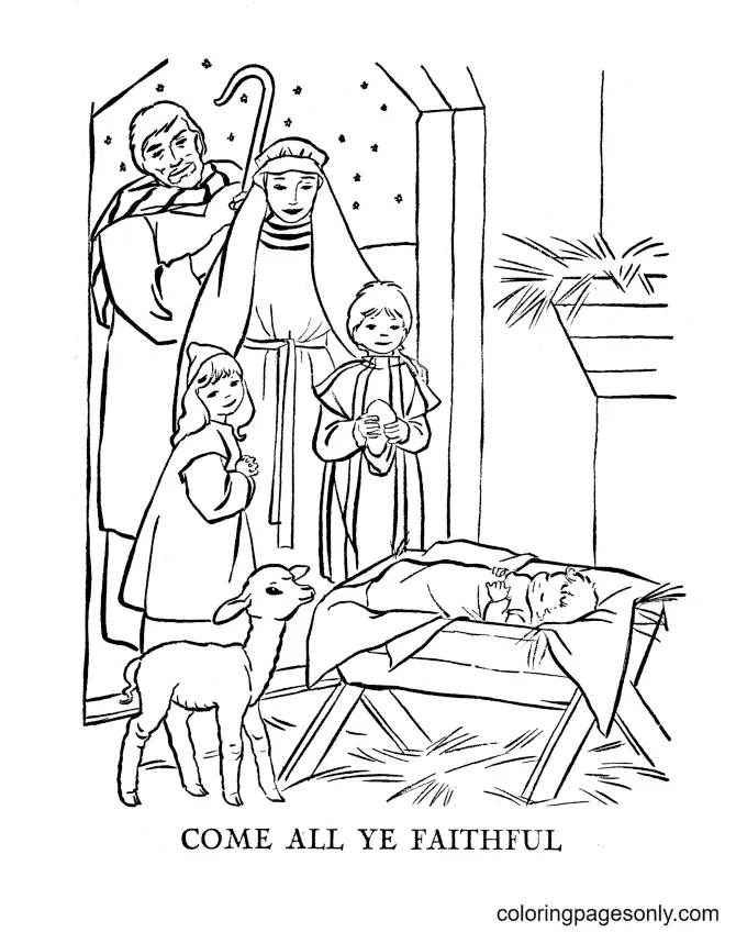 Religiöse Weihnachts-Ausmalbilder 7