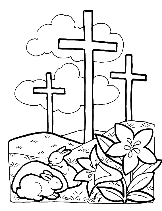Religiöse Ostern Ausmalbilder 23