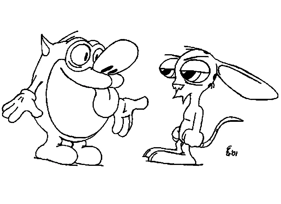 Ren and Stimpy Coloring Pages 21