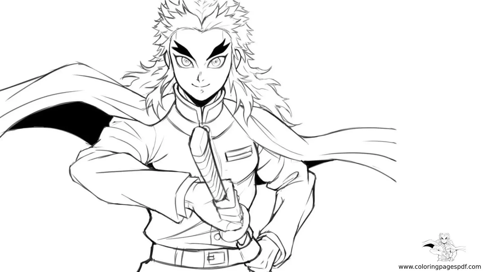 Rengoku Coloring Pages 1