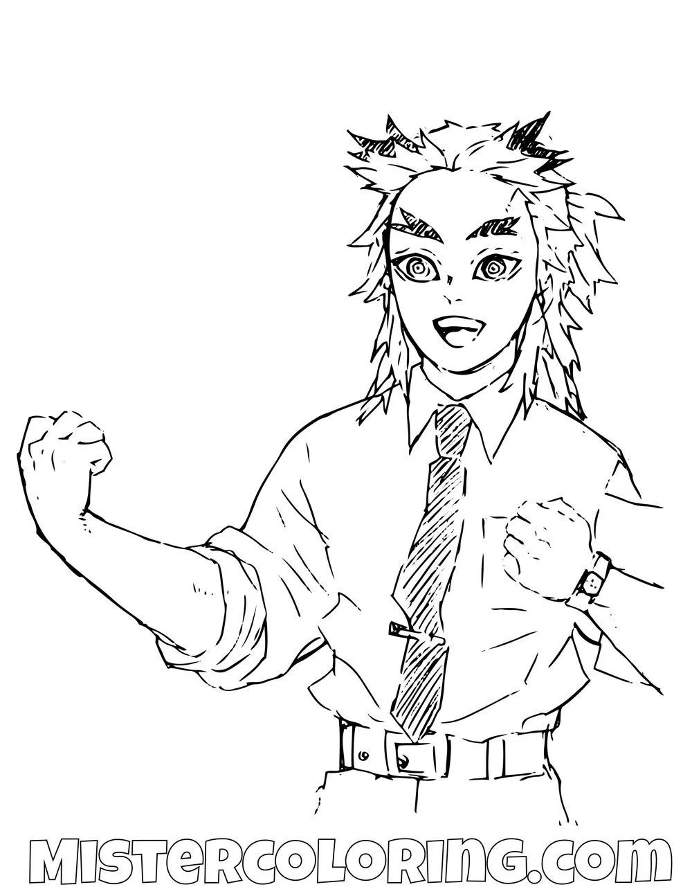 Rengoku Coloring Pages 2