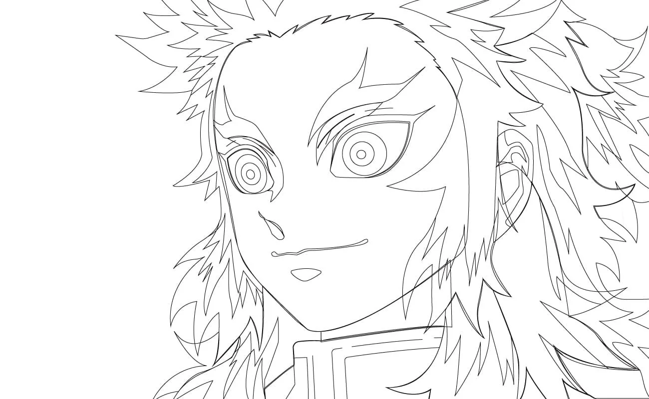 Rengoku Coloring Pages 4