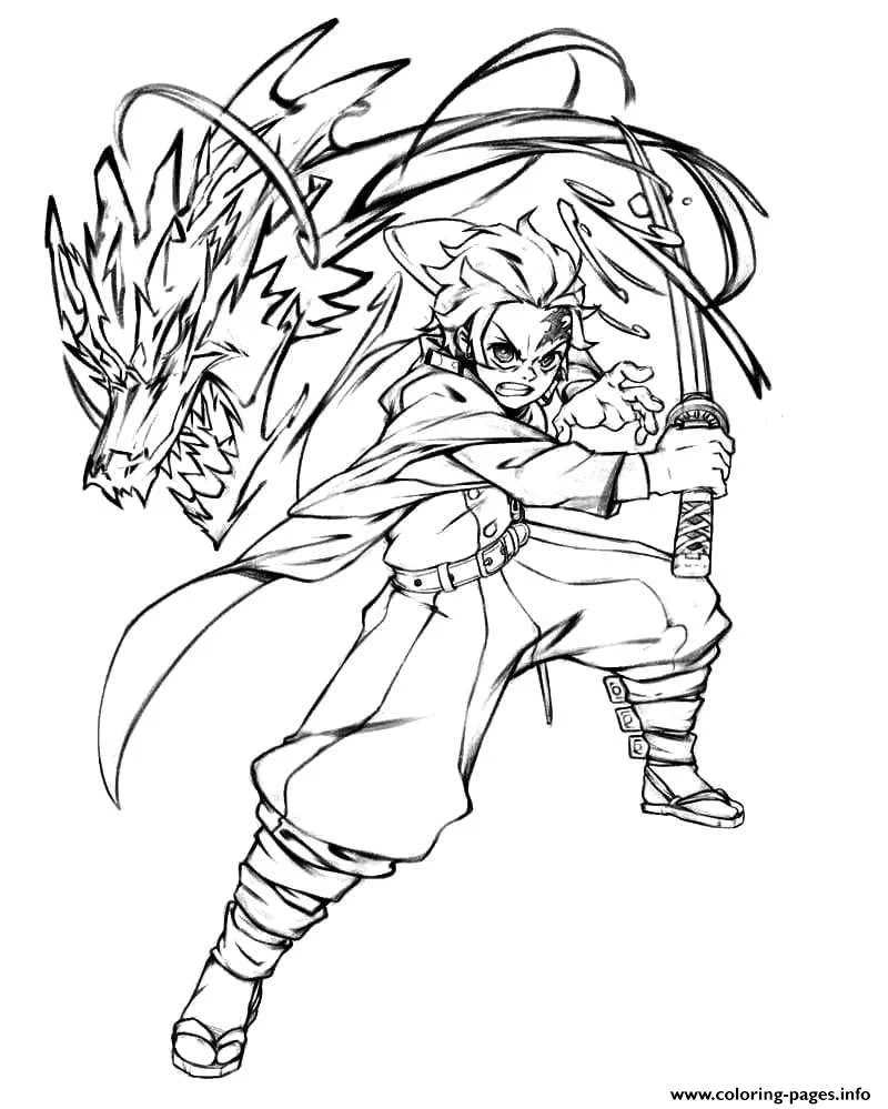 Rengoku Coloring Pages 7