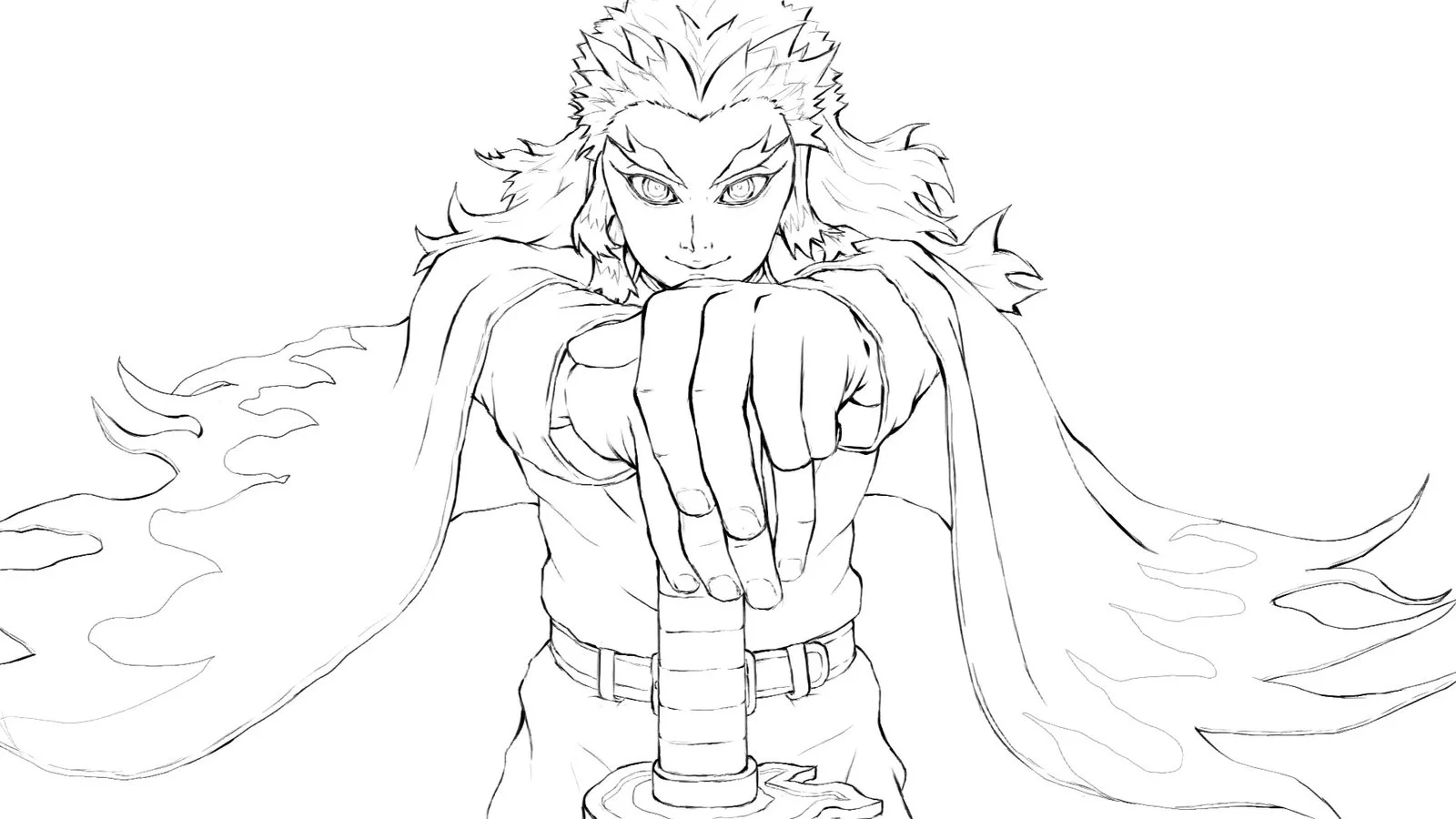 Rengoku Coloring Pages 9