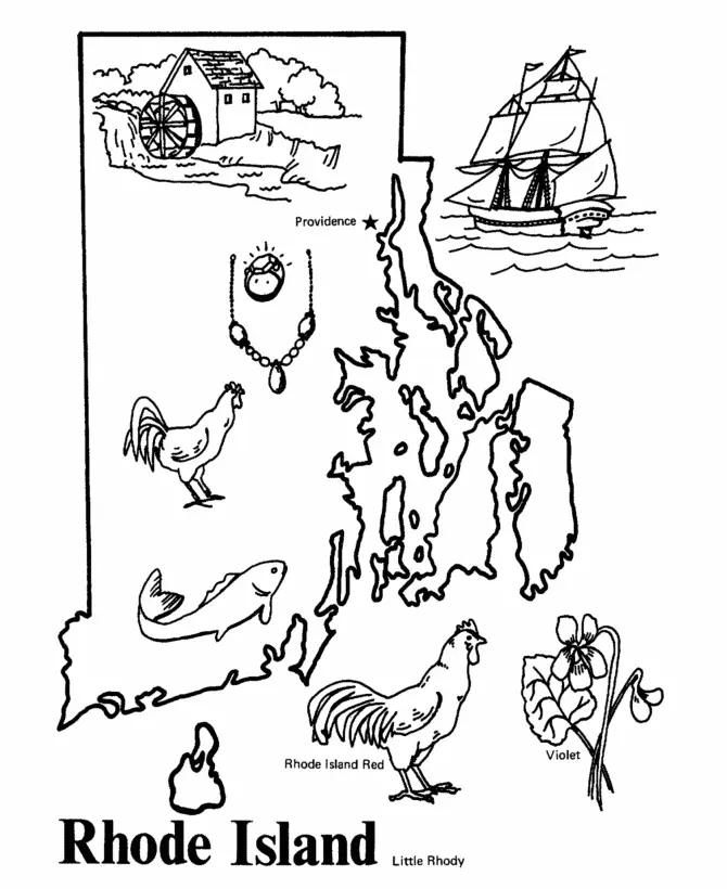 Rhode Island Para Colorear 14