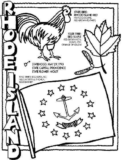 Rhode Island Para Colorear 6