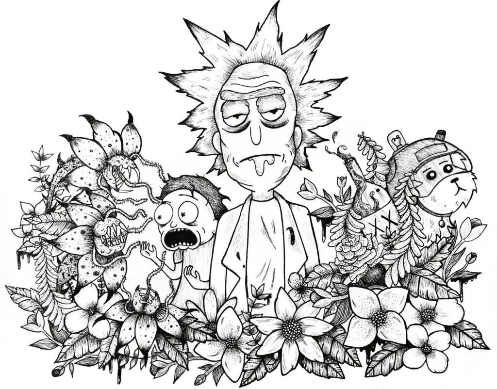 Rick and Morty Coloring Pages 1