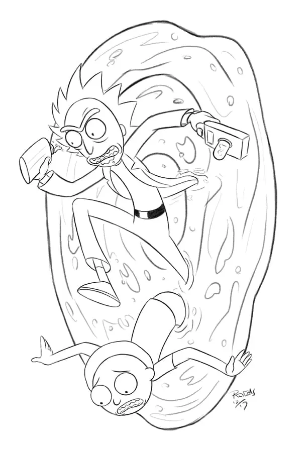 Rick and Morty Coloring Pages 13