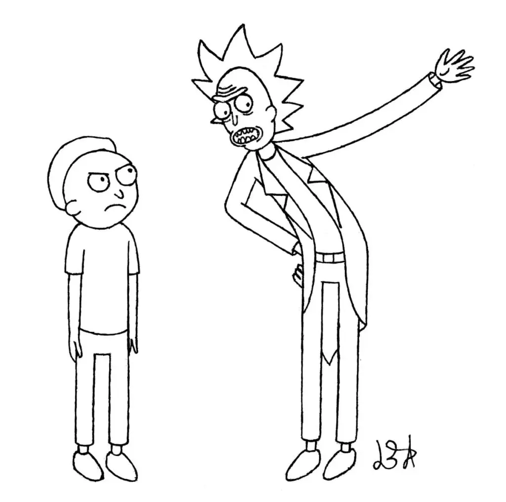 Rick and Morty Coloring Pages 17