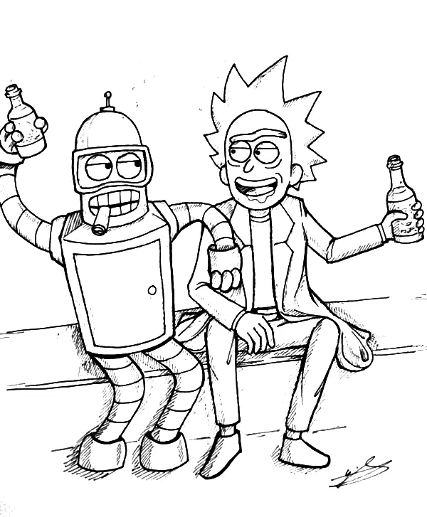 Rick and Morty Coloring Pages 24