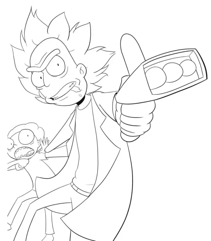 Rick and Morty Coloring Pages 43