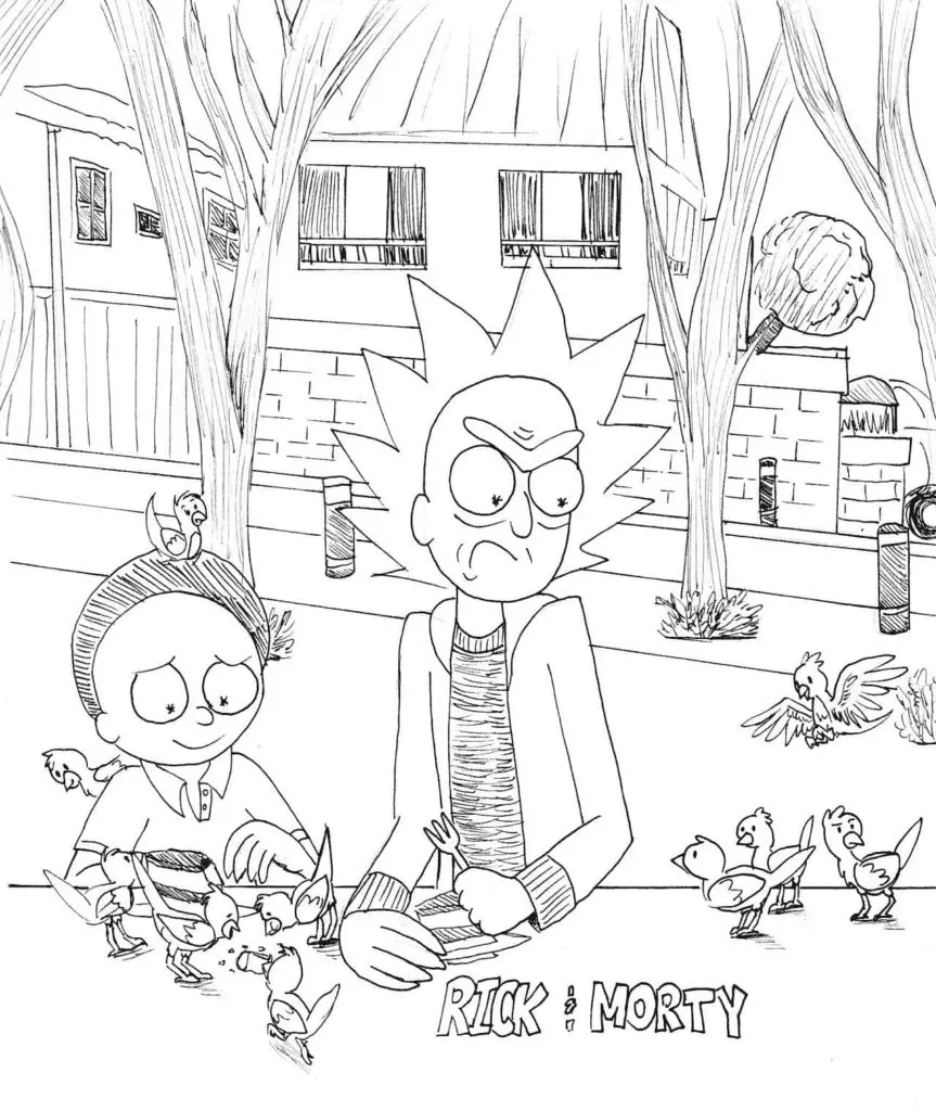 Rick and Morty Coloring Pages 9