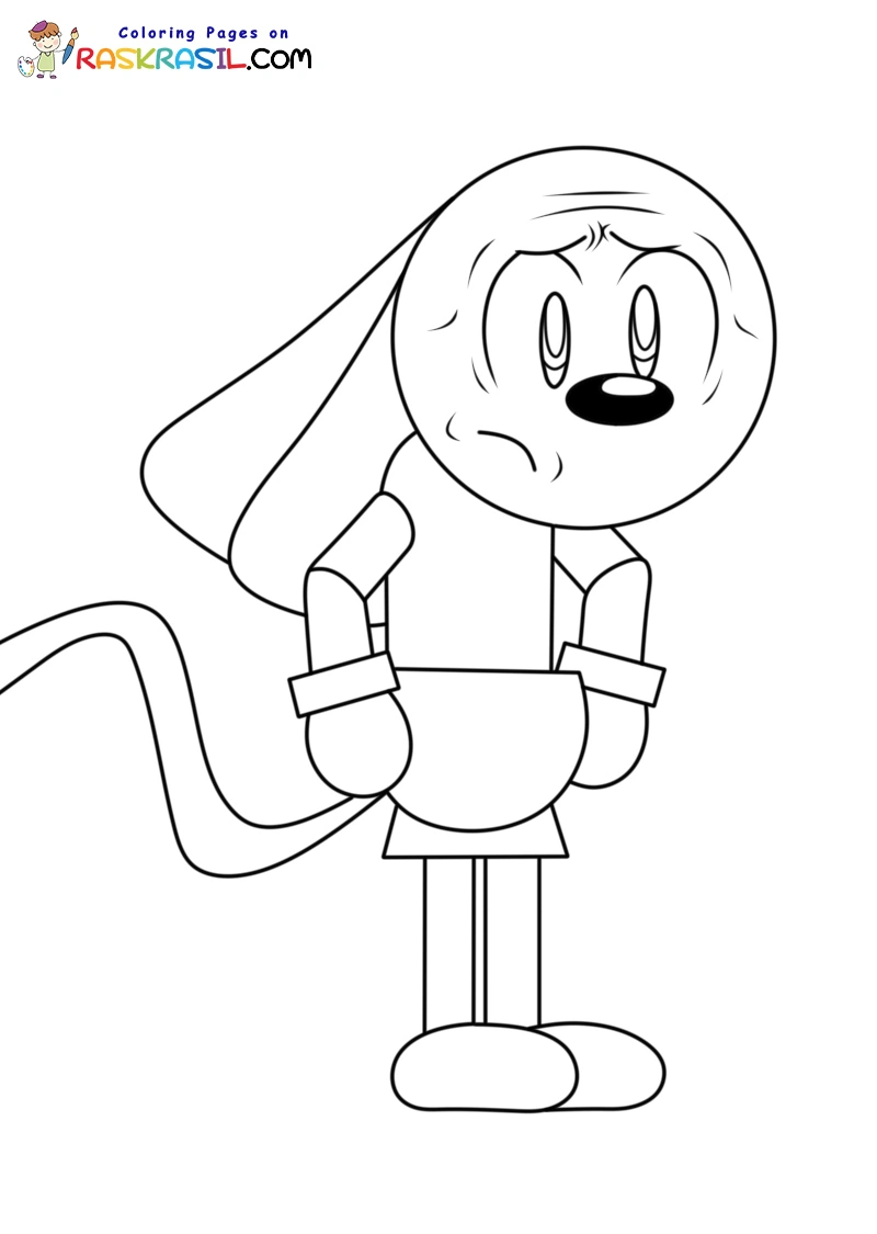 Riggy The Rabbit Monkey Coloring Pages 3