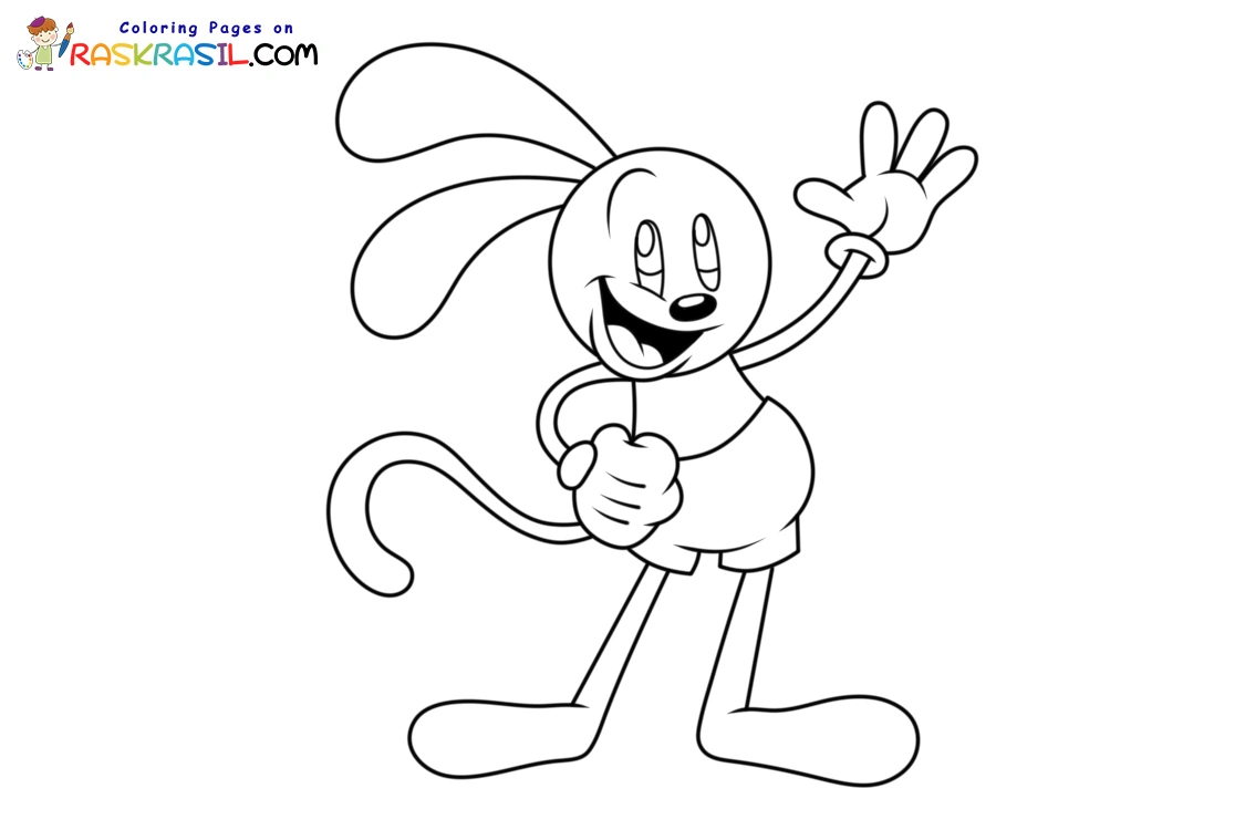 Riggy The Rabbit Monkey Coloring Pages 5